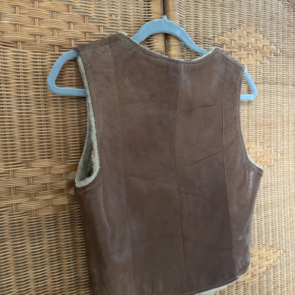 Vintage leather vest size XS to S - Picture 2 of 4